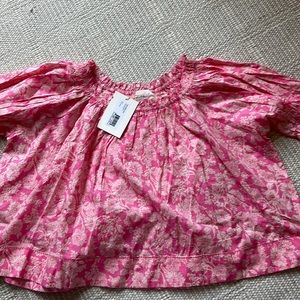 The Great brand top. Pink floral pattern size small